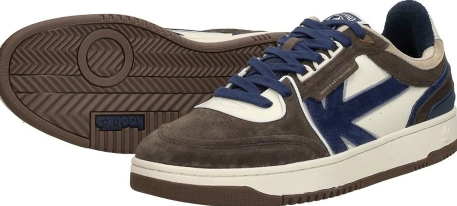 Kaotiko Boston Piping Suede Donkerbruin Outlet