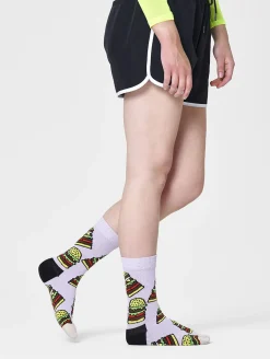 Happy Socks Burger Sock Roze New