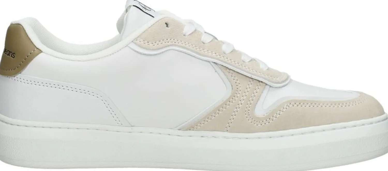 Calvin Klein Casual Cupsole Irregular lines Wit Outlet