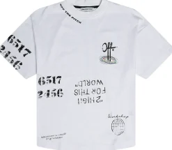 Off The Pitch Chalk Oversized Tee Unisex Wit Best