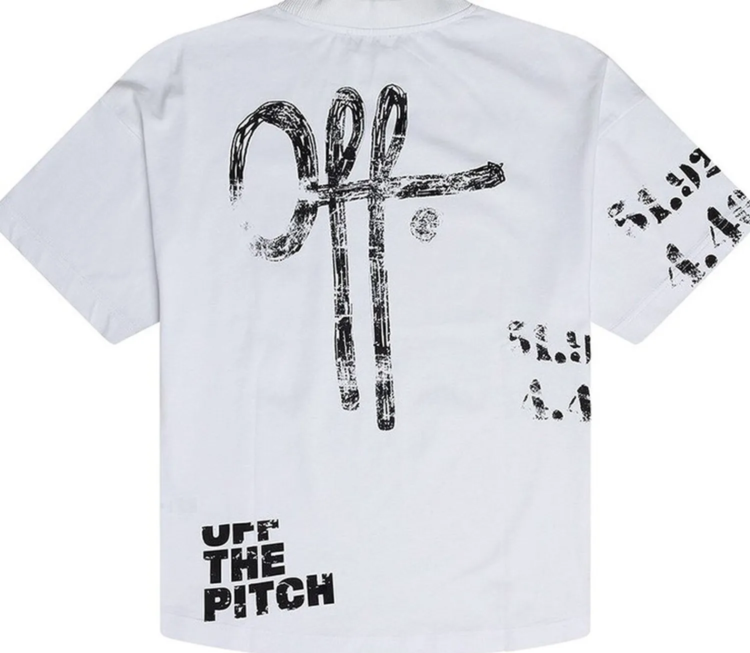 Off The Pitch Chalk Oversized Tee Unisex Wit Best