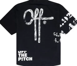 Off The Pitch Chalk Oversized Tee Unisex Zwart Best