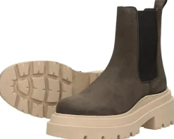 Ps. Poelman Chelsea boots Donkerbruin Clearance