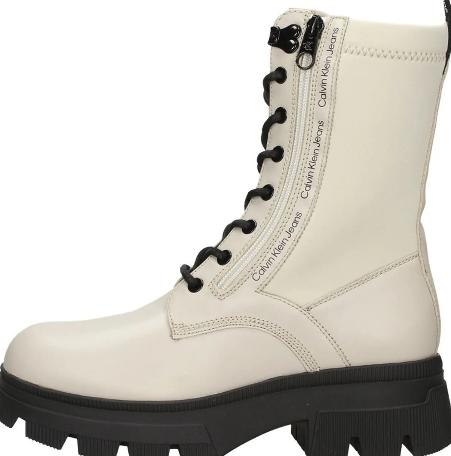 Calvin Klein Chunky Combat Laceup Zip Gebroken wit Hot