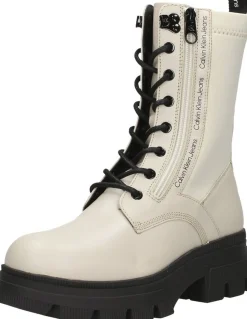 Calvin Klein Chunky Combat Laceup Zip Gebroken wit Hot