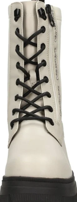 Calvin Klein Chunky Combat Laceup Zip Gebroken wit Hot