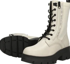 Calvin Klein Chunky Combat Laceup Zip Gebroken wit Hot