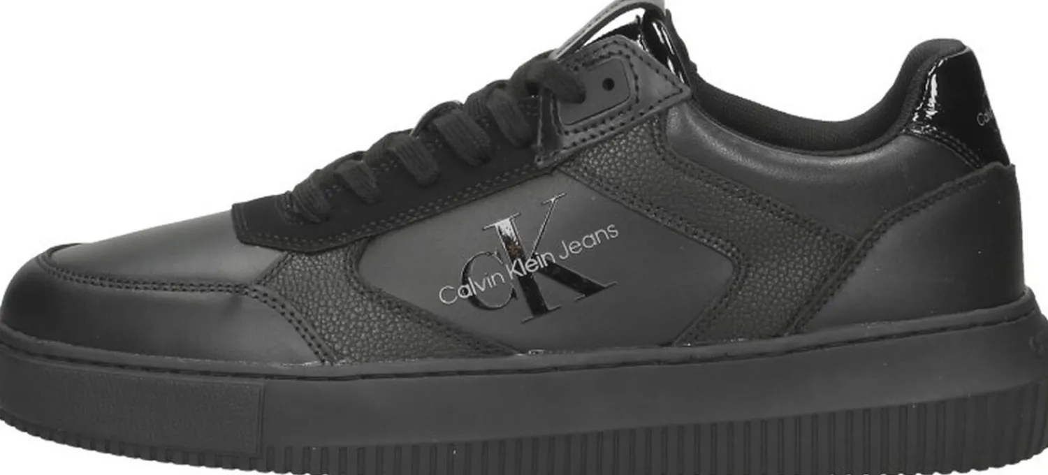 Calvin Klein Chunky Cupsole LTH-PU Mono Zwart Discount