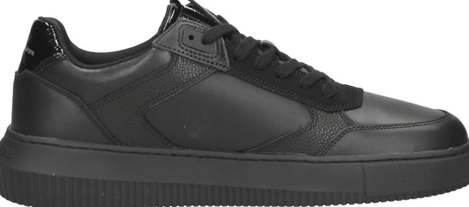 Calvin Klein Chunky Cupsole LTH-PU Mono Zwart Discount