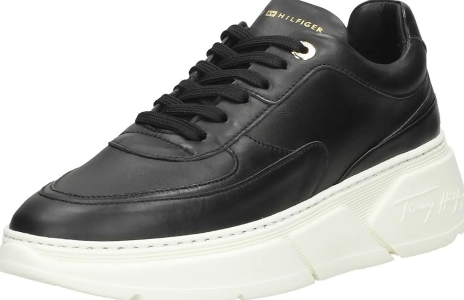 Tommy Hilfiger Chunky Leather Sneaker Zwart Outlet
