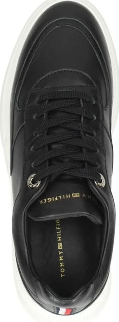 Tommy Hilfiger Chunky Leather Sneaker Zwart Outlet