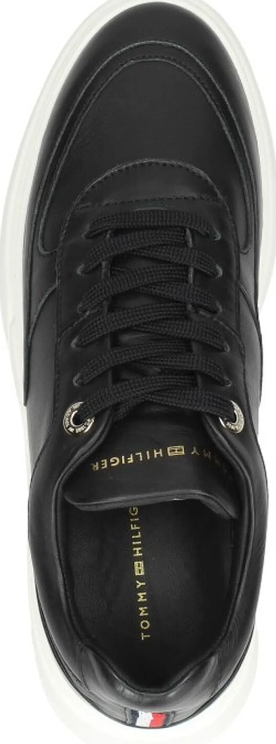Tommy Hilfiger Chunky Leather Sneaker Zwart Outlet