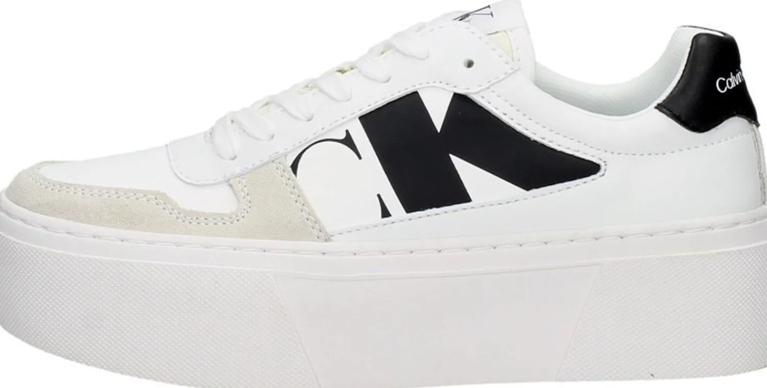 Calvin Klein Cupsole Flatform Mix Lth WN Wit Fashion