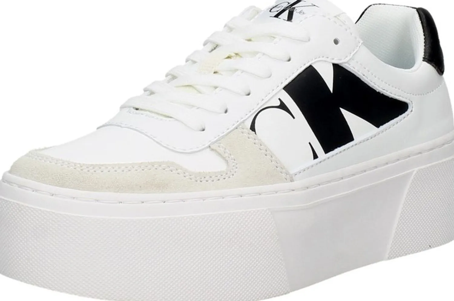 Calvin Klein Cupsole Flatform Mix Lth WN Wit Fashion