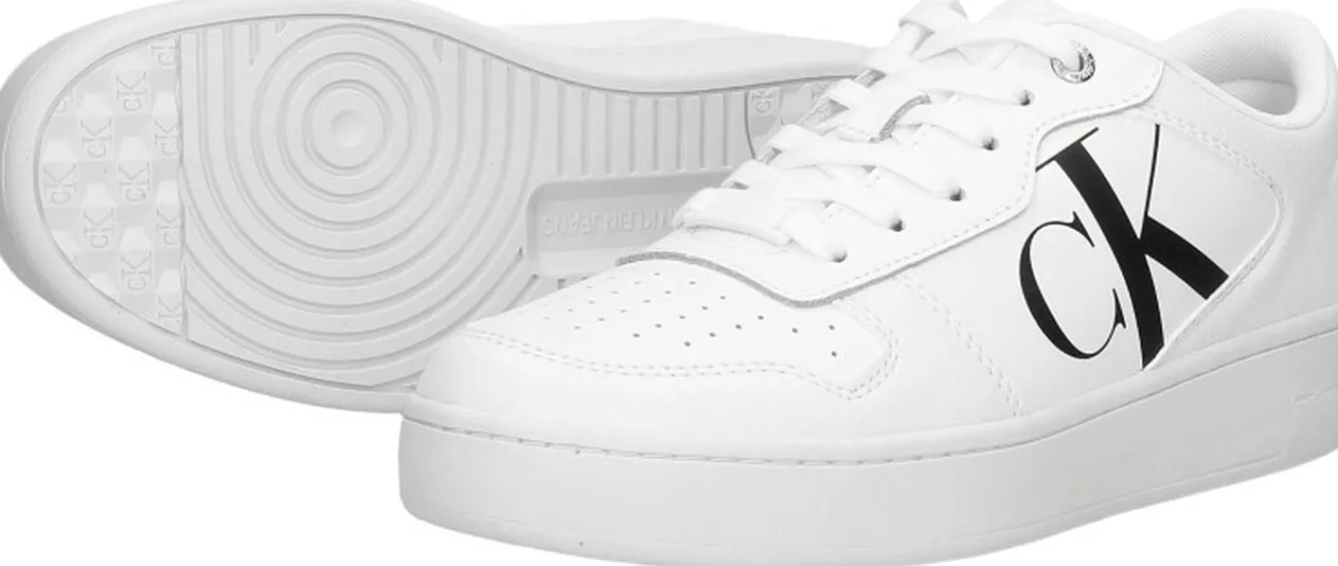 Calvin Klein Cupsole Laceup Basket Low LTH Wit Best