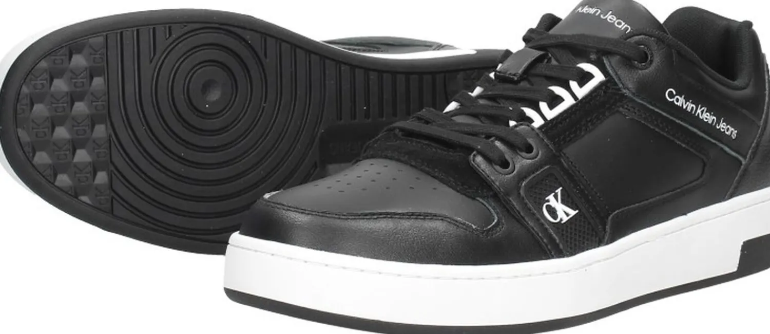 Calvin Klein Cupsole Laceup Basket Low LTH Zwart Fashion
