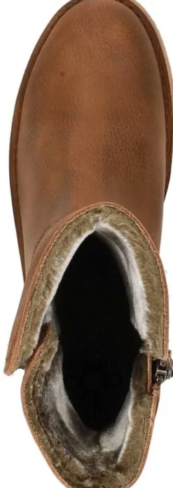 Aqa Dames enkellaarsjes Cognac New