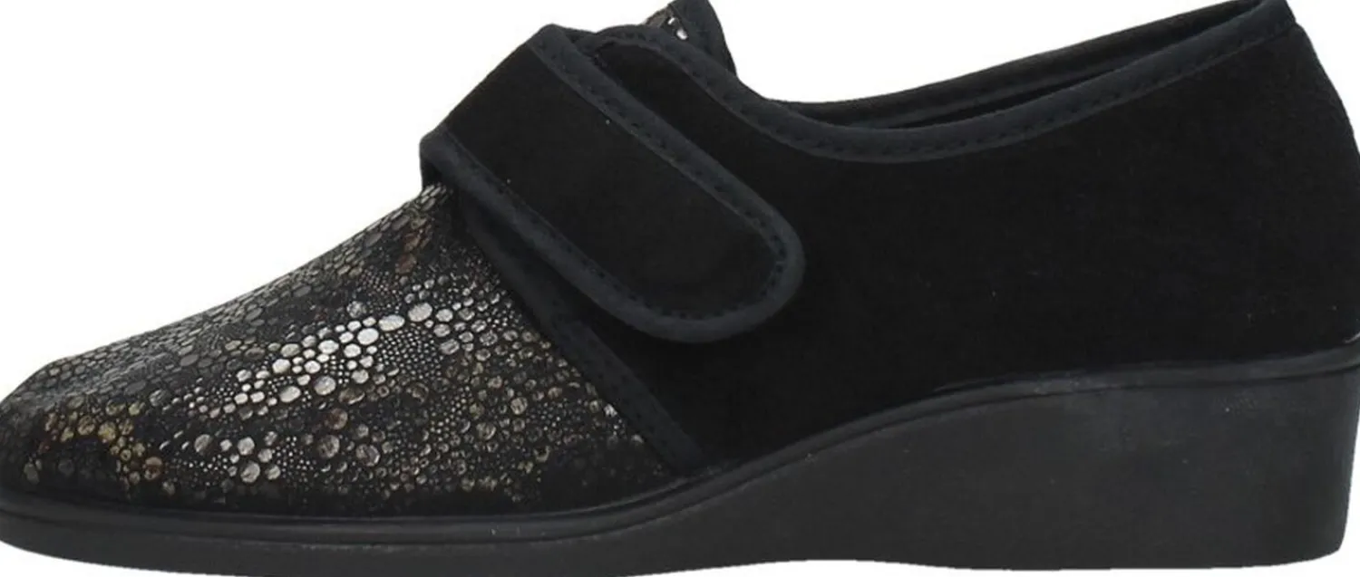 Comfort Plus Dames pantoffels Zwart Outlet