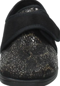 Comfort Plus Dames pantoffels Zwart Outlet
