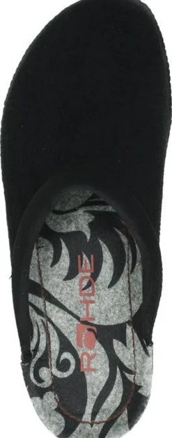 Rohde Dames pantoffels Zwart Fashion
