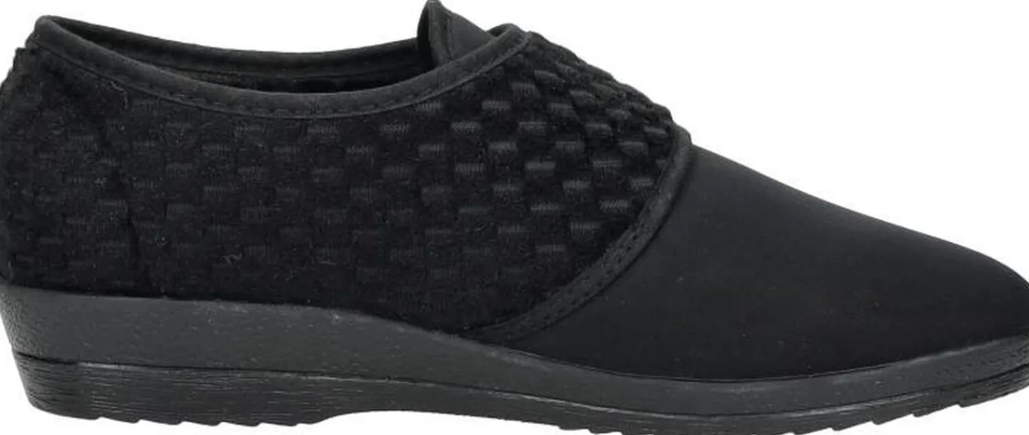 Comfort Plus Dames pantoffels met stretch Zwart Best