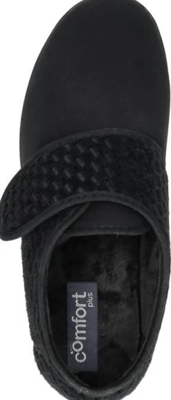 Comfort Plus Dames pantoffels met stretch Zwart Best