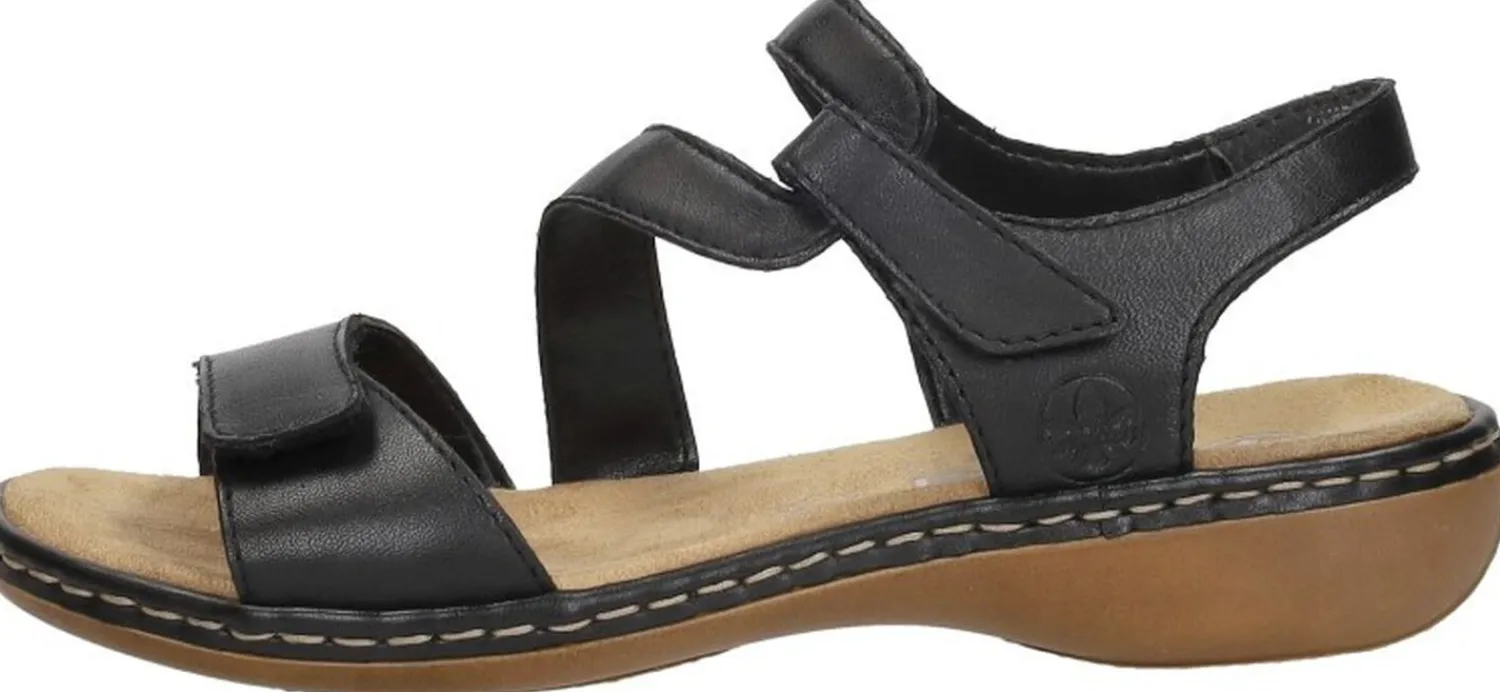 Rieker Dames sandalen Zwart Outlet