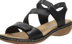 Rieker Dames sandalen Zwart Outlet