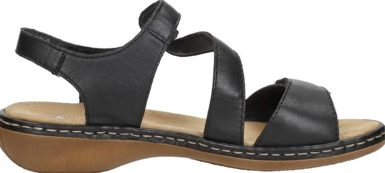 Rieker Dames sandalen Zwart Outlet