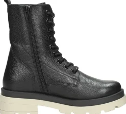 Ps. Poelman Dames veterschoenen Zwart Hot