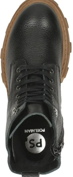 Ps. Poelman Dames veterschoenen Zwart New