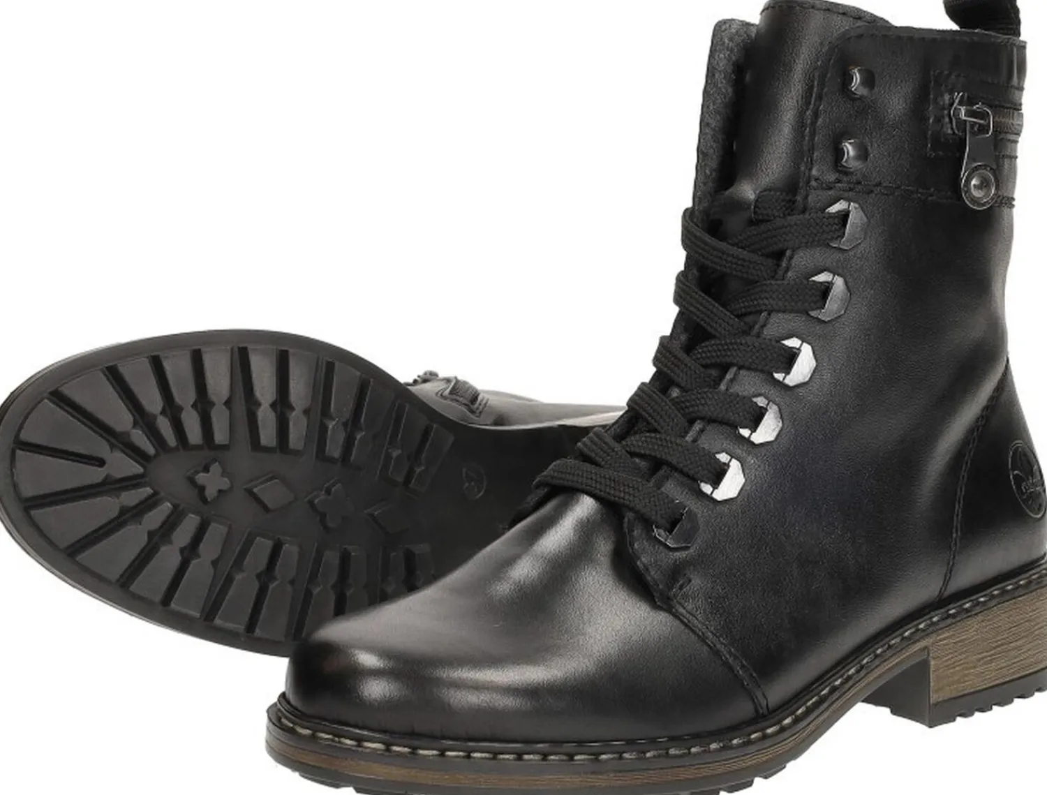 Rieker Dames veterschoenen Zwart Discount