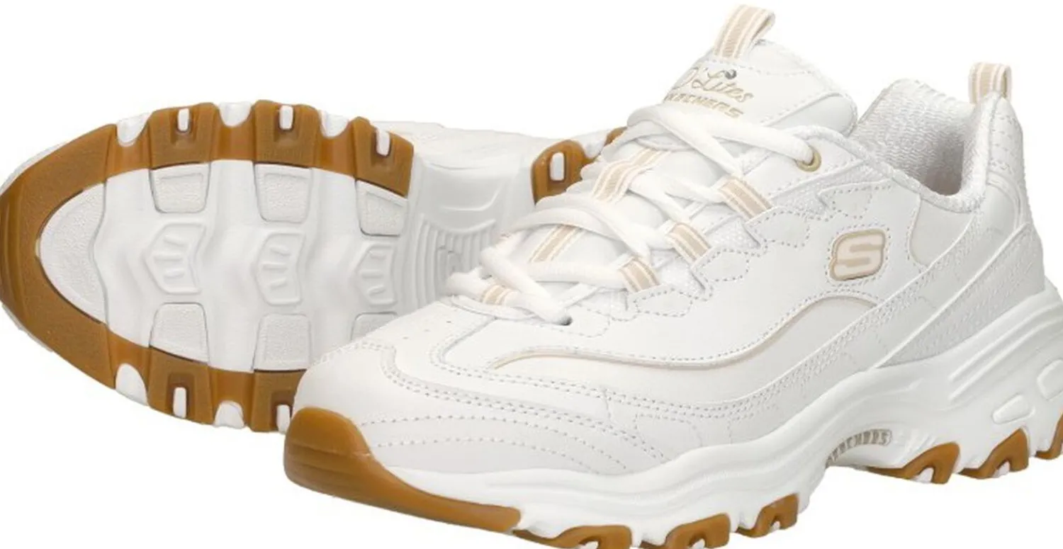Skechers D'Lites - Good Neutral Wit Discount