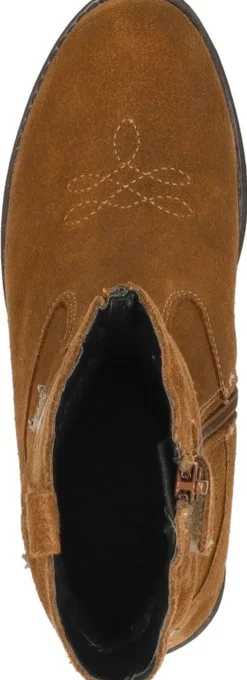 Keq Enkellaarsjes Cognac Fashion