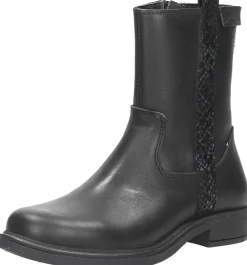 Braqeez Enkellaarsjes Zwart Clearance