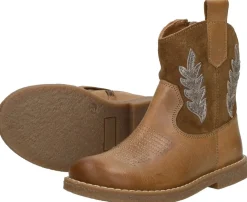 Keq Enkellaarsjes Cognac Fashion