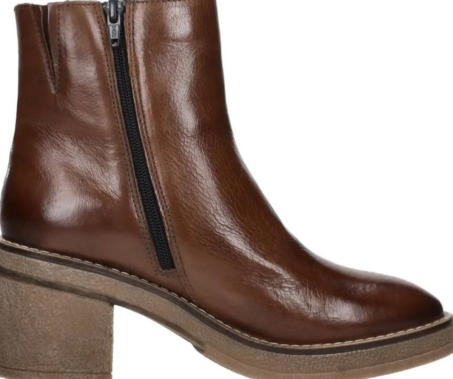 Sub55 Enkellaarsjes Hak Cognac Online