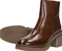 Sub55 Enkellaarsjes Hak Cognac Online
