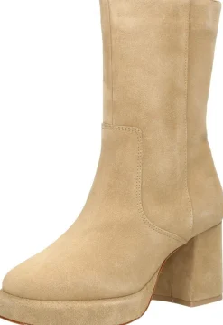 Ps. Poelman Enkellaarsjes Hak Beige Clearance