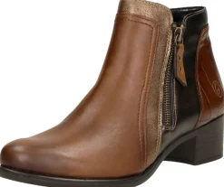 Remonte Enkellaarsjes Hak Cognac Fashion