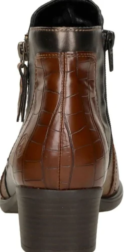 Remonte Enkellaarsjes Hak Cognac Fashion