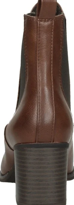Marco Tozzi Enkellaarsjes Hak Cognac Fashion