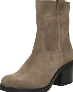 Red Rag Enkellaarsjes Hak Taupe Hot