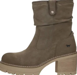 Mustang Enkellaarsjes Hak Taupe Sale