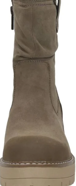 Mustang Enkellaarsjes Hak Taupe Sale