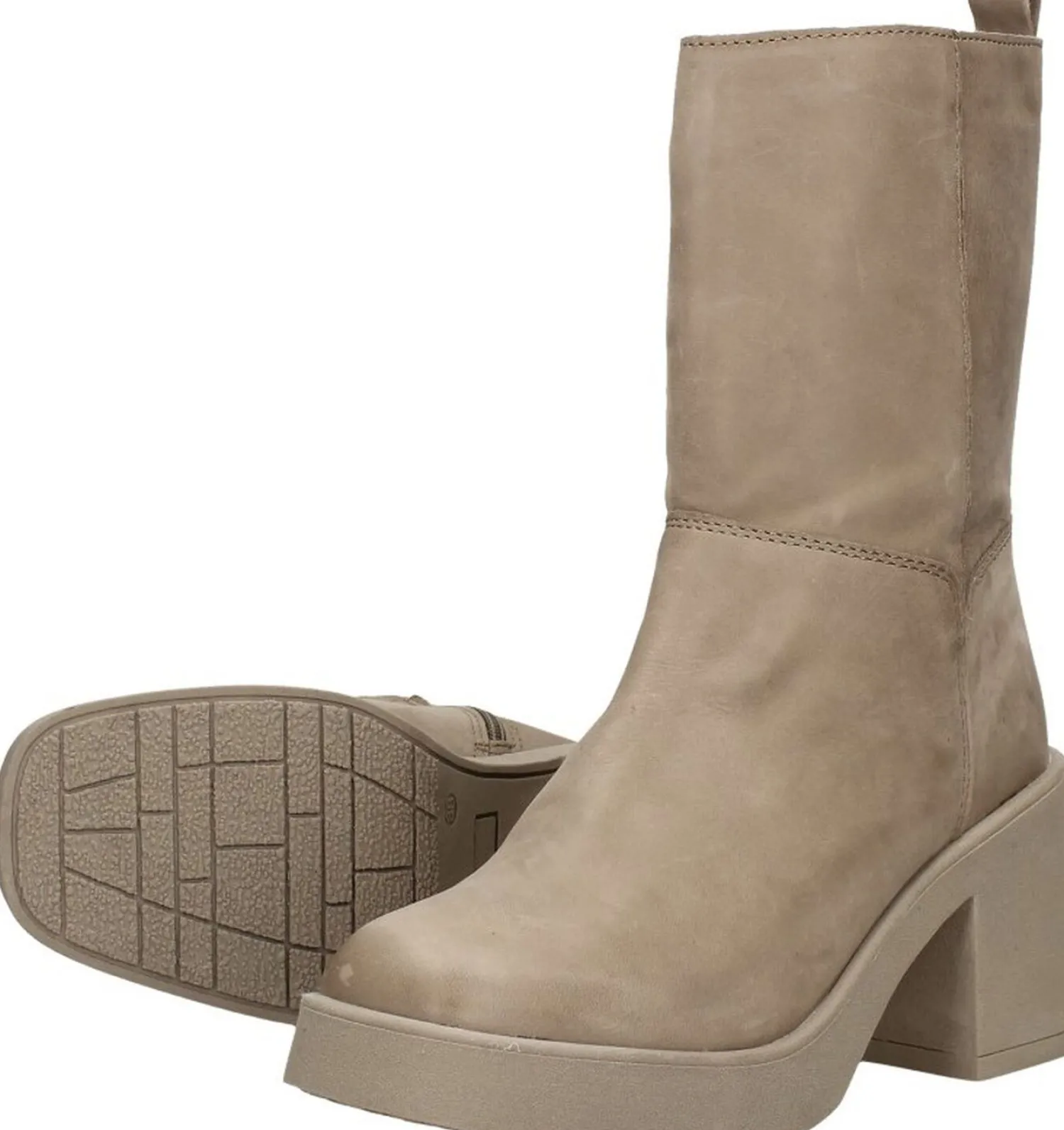 Sub55 Enkellaarsjes Hak Taupe Outlet