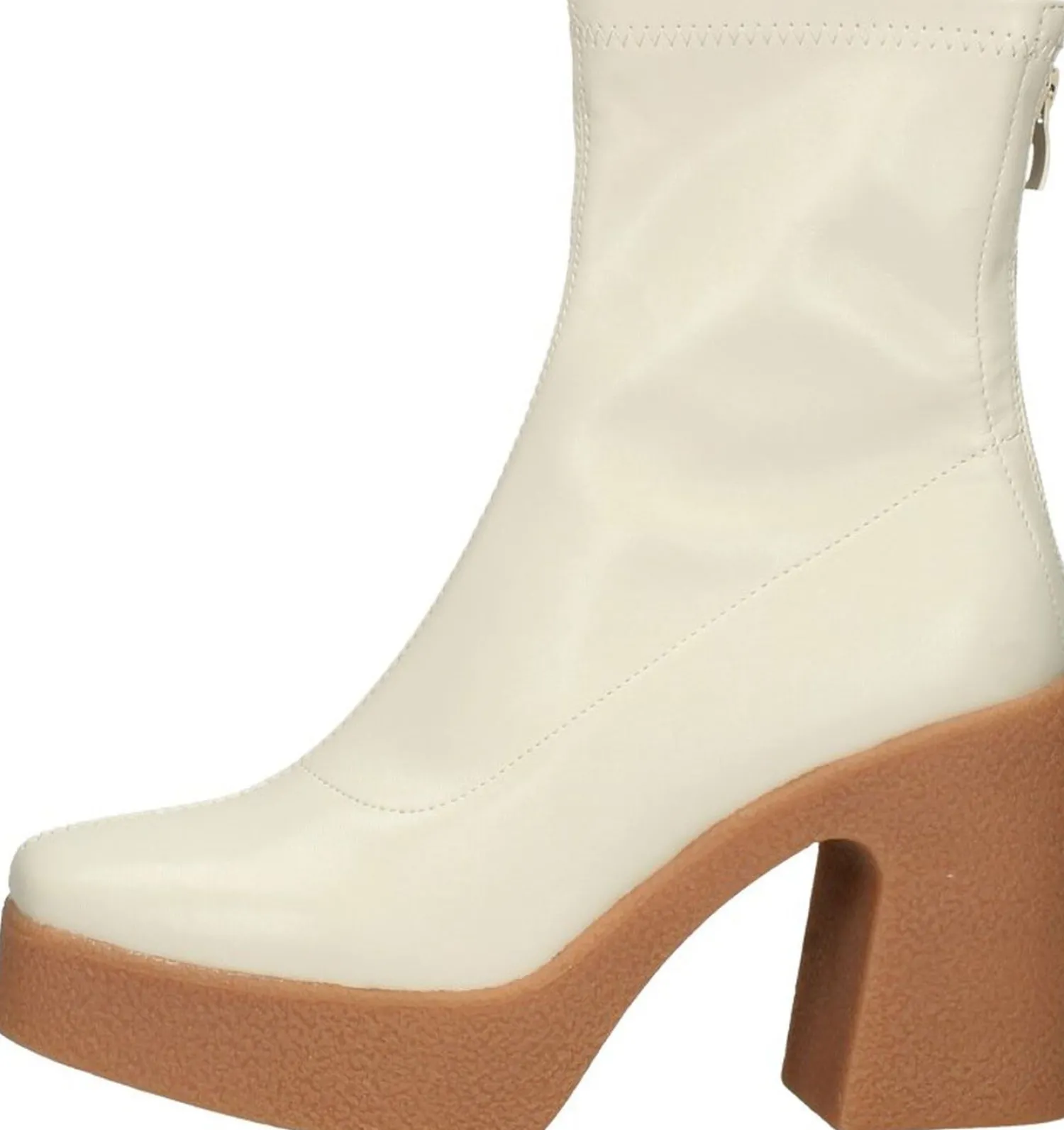 Posh By Poelman Enkellaarsjes Hak Beige New