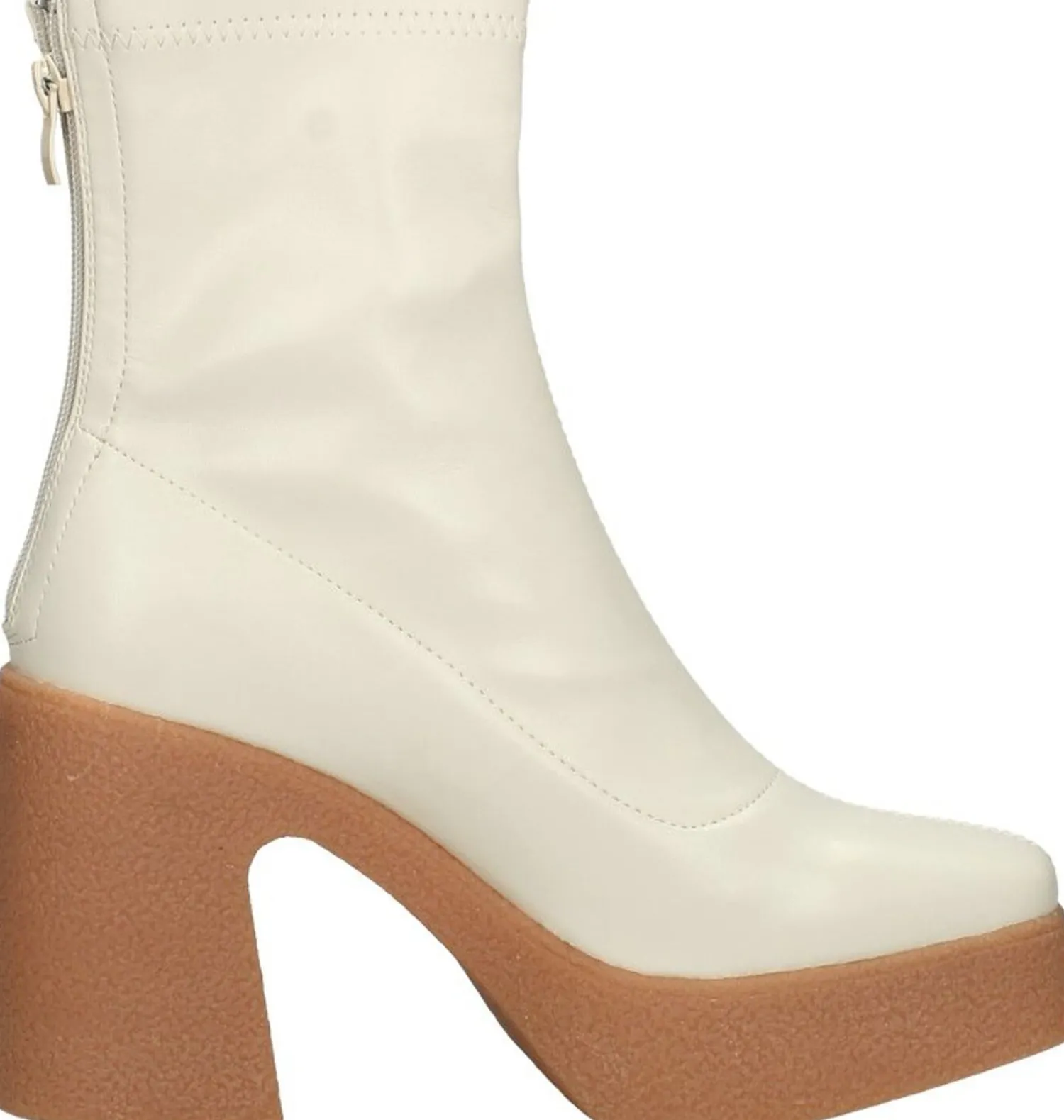 Posh By Poelman Enkellaarsjes Hak Beige New
