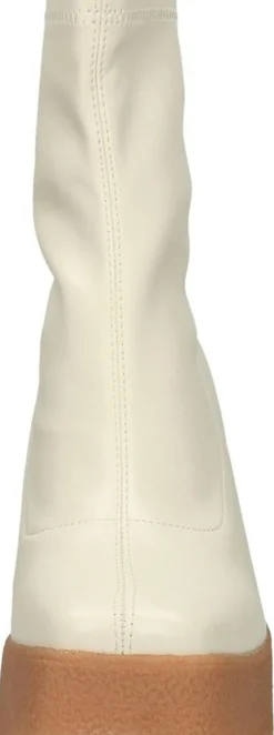 Posh By Poelman Enkellaarsjes Hak Beige New