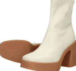 Posh By Poelman Enkellaarsjes Hak Beige New